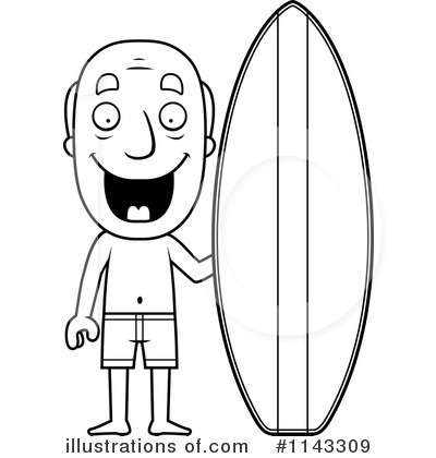 Royalty-Free (RF) Surfer Clipart Illustration by Cory Thoman - Stock Sample #1143309