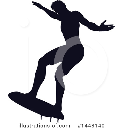 Royalty-Free (RF) Surfer Clipart Illustration by AtStockIllustration - Stock Sample #1448140