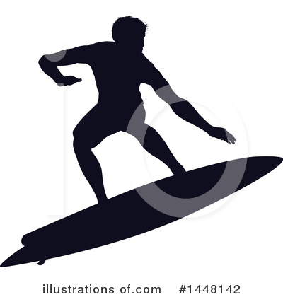 Royalty-Free (RF) Surfer Clipart Illustration by AtStockIllustration - Stock Sample #1448142