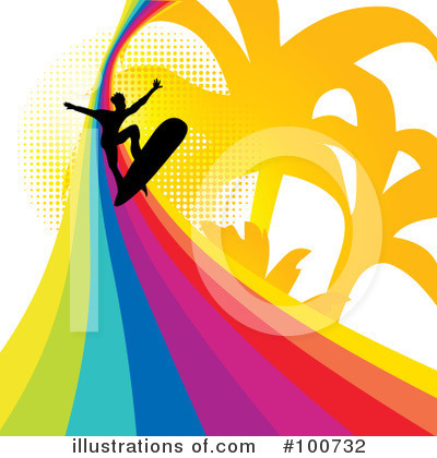 Royalty-Free (RF) Surfing Clipart Illustration by MilsiArt - Stock Sample #100732