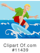 Surfing Clipart #11439 by AtStockIllustration