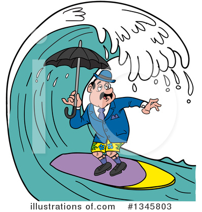Royalty-Free (RF) Surfing Clipart Illustration by LaffToon - Stock Sample #1345803