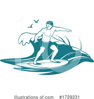 Royalty-Free (RF) Surfing Clipart Illustration by Vector Tradition SM - Stock Sample #1729231