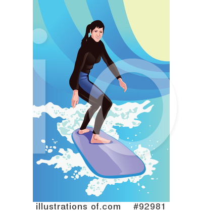 Royalty-Free (RF) Surfing Clipart Illustration by mayawizard101 - Stock Sample #92981