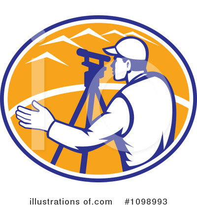 Royalty-Free (RF) Surveyor Clipart Illustration by patrimonio - Stock Sample #1098993