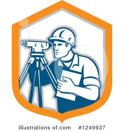 Royalty-Free (RF) Surveyor Clipart Illustration by patrimonio - Stock Sample #1249937