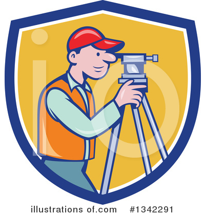 Royalty-Free (RF) Surveyor Clipart Illustration by patrimonio - Stock Sample #1342291