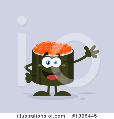 Royalty-Free (RF) Sushi Character Clipart Illustration by Hit Toon - Stock Sample #1396445
