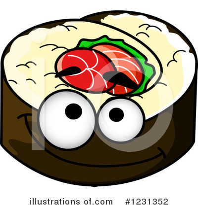 Sushi Clipart #1231352 by Vector Tradition SM