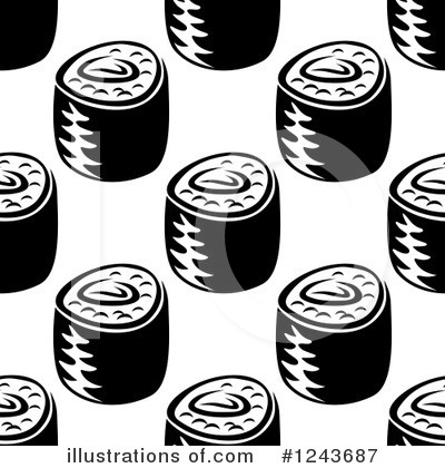 Royalty-Free (RF) Sushi Clipart Illustration by Vector Tradition SM - Stock Sample #1243687