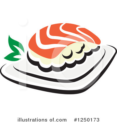 Royalty-Free (RF) Sushi Clipart Illustration by Vector Tradition SM - Stock Sample #1250173