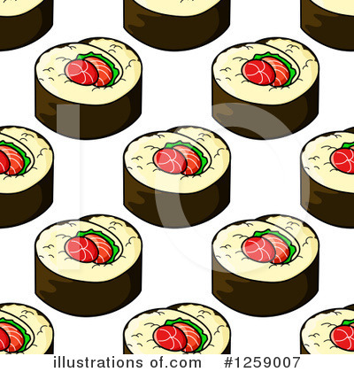 Royalty-Free (RF) Sushi Clipart Illustration by Vector Tradition SM - Stock Sample #1259007