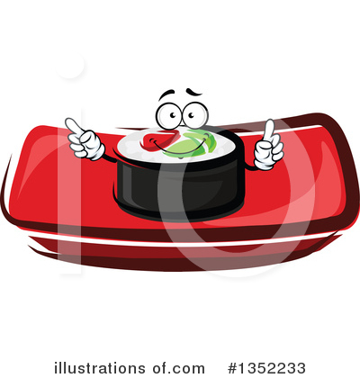 Royalty-Free (RF) Sushi Clipart Illustration by Vector Tradition SM - Stock Sample #1352233