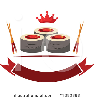 Royalty-Free (RF) Sushi Clipart Illustration by Vector Tradition SM - Stock Sample #1382398