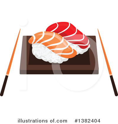 Royalty-Free (RF) Sushi Clipart Illustration by Vector Tradition SM - Stock Sample #1382404