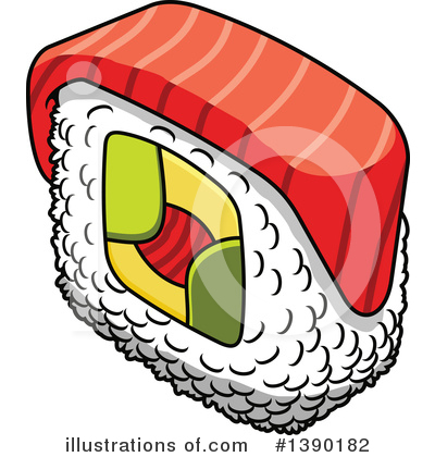 Royalty-Free (RF) Sushi Clipart Illustration by Vector Tradition SM - Stock Sample #1390182