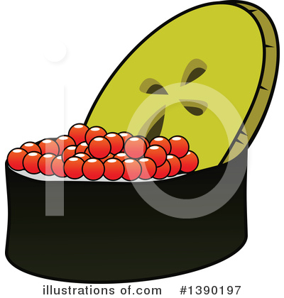 Royalty-Free (RF) Sushi Clipart Illustration by Vector Tradition SM - Stock Sample #1390197