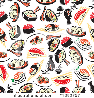 Royalty-Free (RF) Sushi Clipart Illustration by Vector Tradition SM - Stock Sample #1392757