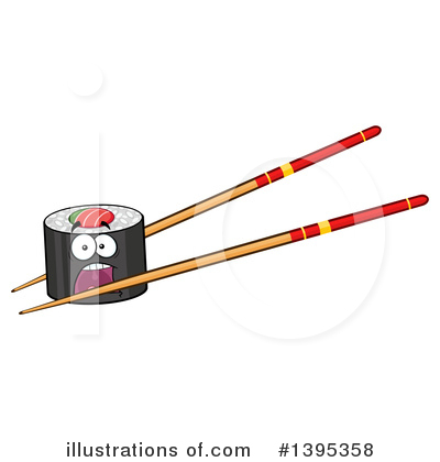 Royalty-Free (RF) Sushi Clipart Illustration by Hit Toon - Stock Sample #1395358