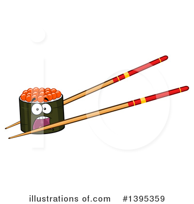 Sushi Character Clipart #1395359 by Hit Toon