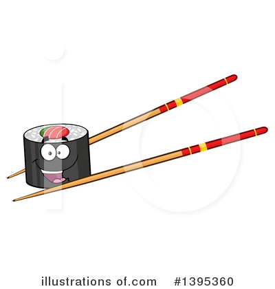 Royalty-Free (RF) Sushi Clipart Illustration by Hit Toon - Stock Sample #1395360