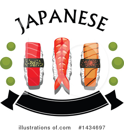 Royalty-Free (RF) Sushi Clipart Illustration by Vector Tradition SM - Stock Sample #1434697