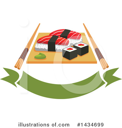 Royalty-Free (RF) Sushi Clipart Illustration by Vector Tradition SM - Stock Sample #1434699