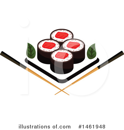 Royalty-Free (RF) Sushi Clipart Illustration by Vector Tradition SM - Stock Sample #1461948