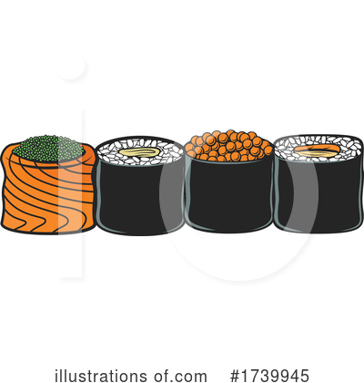 Royalty-Free (RF) Sushi Clipart Illustration by Vector Tradition SM - Stock Sample #1739945