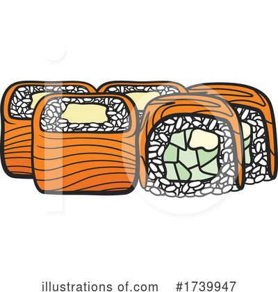 Royalty-Free (RF) Sushi Clipart Illustration by Vector Tradition SM - Stock Sample #1739947