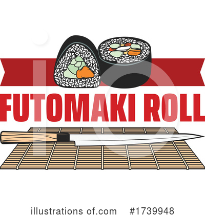 Royalty-Free (RF) Sushi Clipart Illustration by Vector Tradition SM - Stock Sample #1739948