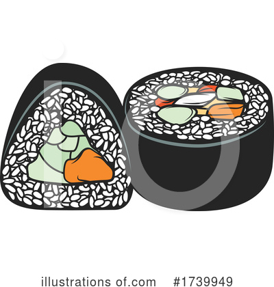 Royalty-Free (RF) Sushi Clipart Illustration by Vector Tradition SM - Stock Sample #1739949
