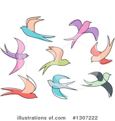 Royalty-Free (RF) Swallow Clipart Illustration by Vector Tradition SM - Stock Sample #1307222