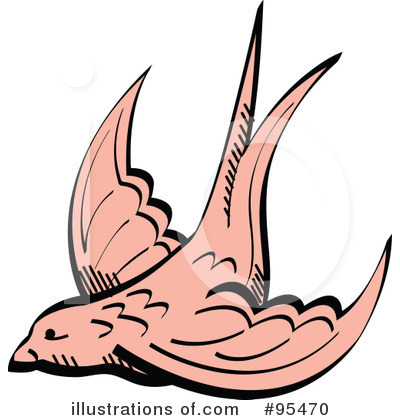 Royalty-Free (RF) Swallow Clipart Illustration by Andy Nortnik - Stock Sample #95470