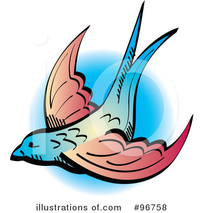 Royalty-Free (RF) Swallow Clipart Illustration by Andy Nortnik - Stock Sample #96758