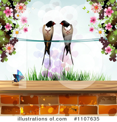 Love Birds Clipart #1107635 by merlinul