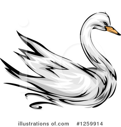 Swans Clipart #1259914 by BNP Design Studio