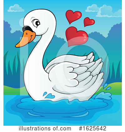 Royalty-Free (RF) Swan Clipart Illustration by visekart - Stock Sample #1625642