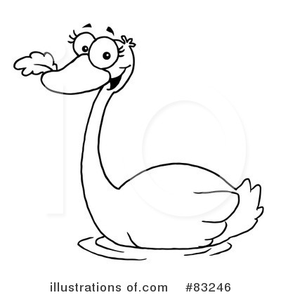 Royalty-Free (RF) Swan Clipart Illustration by Hit Toon - Stock Sample #83246