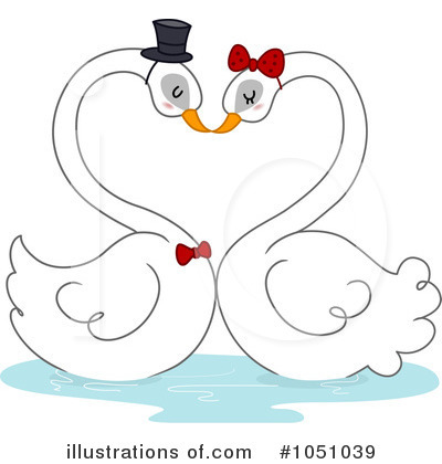 Swans Clipart #1051039 by BNP Design Studio