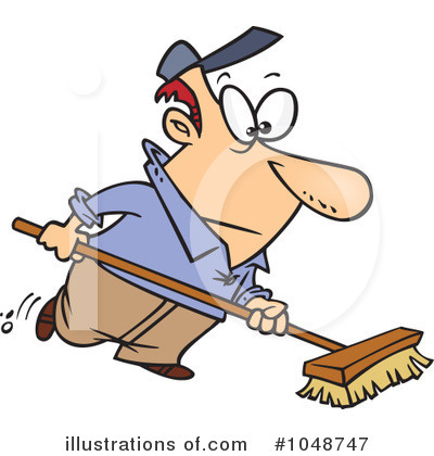 Royalty-Free (RF) Sweeping Clipart Illustration by toonaday - Stock Sample #1048747