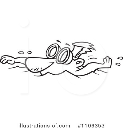 Royalty-Free (RF) Swimming Clipart Illustration by toonaday - Stock Sample #1106353