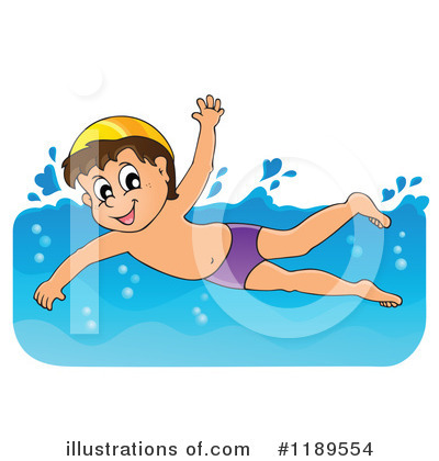 Royalty-Free (RF) Swimming Clipart Illustration by visekart - Stock Sample #1189554