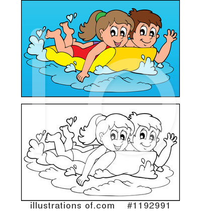 Royalty-Free (RF) Swimming Clipart Illustration by visekart - Stock Sample #1192991