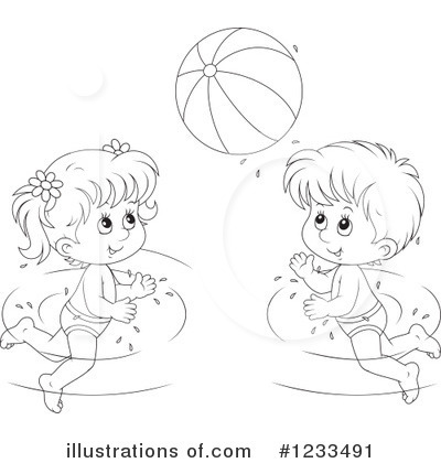 Royalty-Free (RF) Swimming Clipart Illustration by Alex Bannykh - Stock Sample #1233491