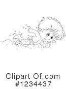 Swimming Clipart #1234437 by Alex Bannykh