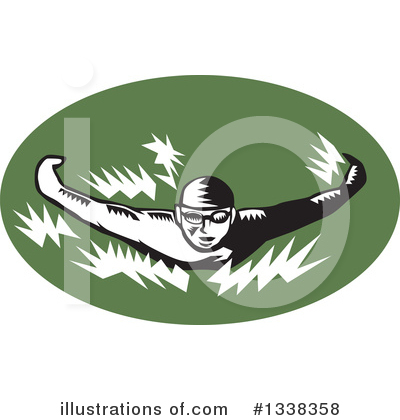 Royalty-Free (RF) Swimming Clipart Illustration by patrimonio - Stock Sample #1338358