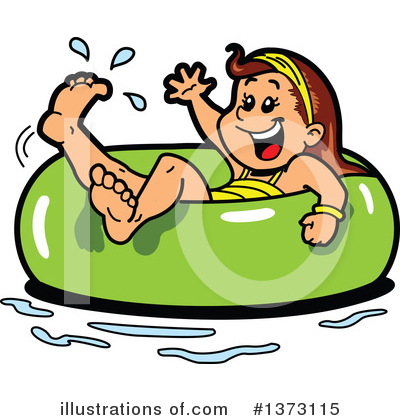 Royalty-Free (RF) Swimming Clipart Illustration by Clip Art Mascots - Stock Sample #1373115