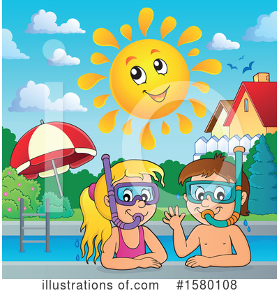 Royalty-Free (RF) Swimming Clipart Illustration by visekart - Stock Sample #1580108