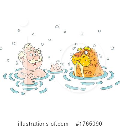 Royalty-Free (RF) Swimming Clipart Illustration by Alex Bannykh - Stock Sample #1765090